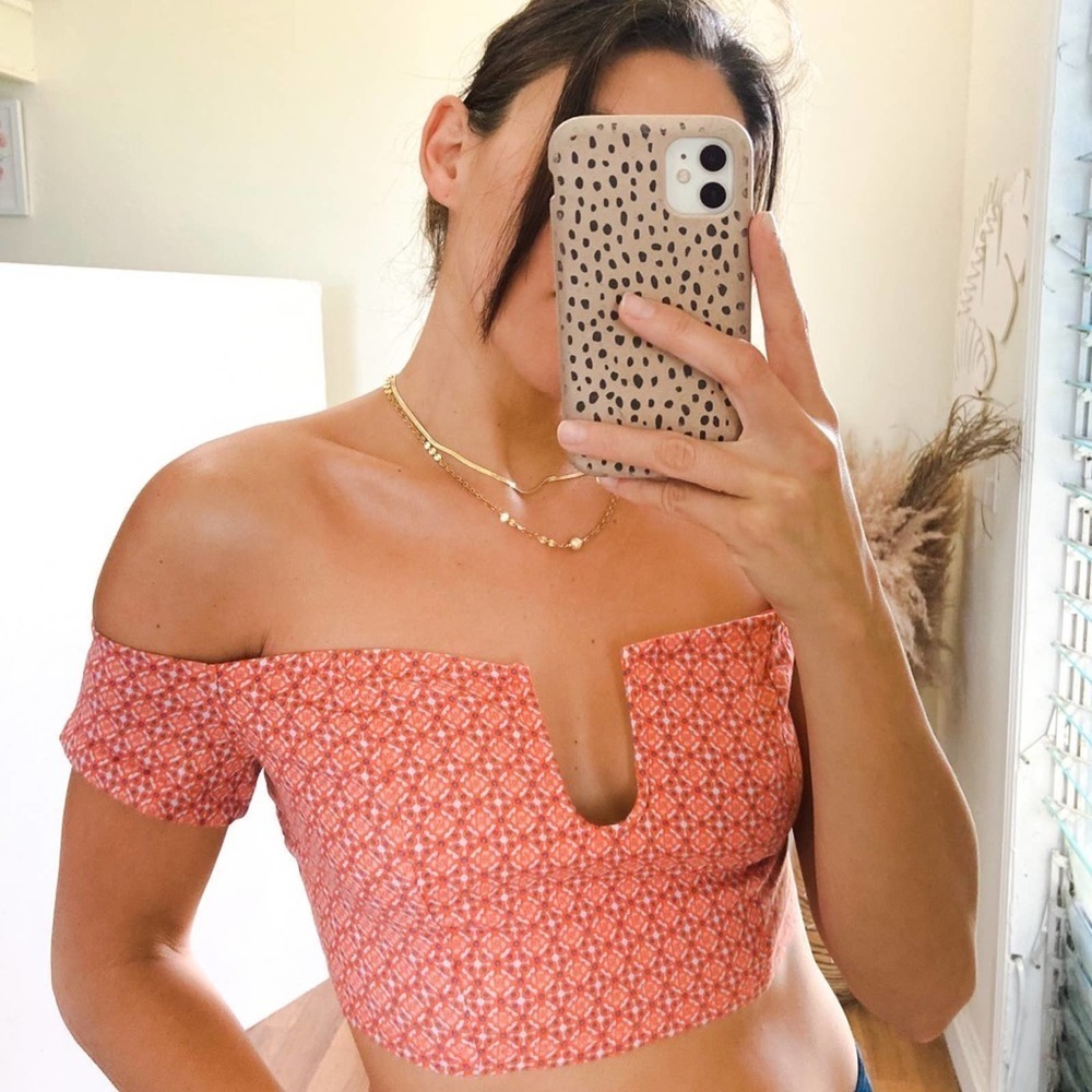 Free People Lucky Now Vermillionette Brami size Medium Red Orange